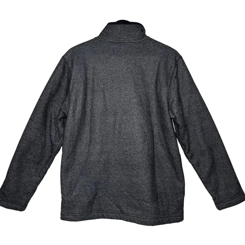 Orvis Black Fleece Lined Quarter Zip Pullover Outdoor Gorpcore Sweater Medium